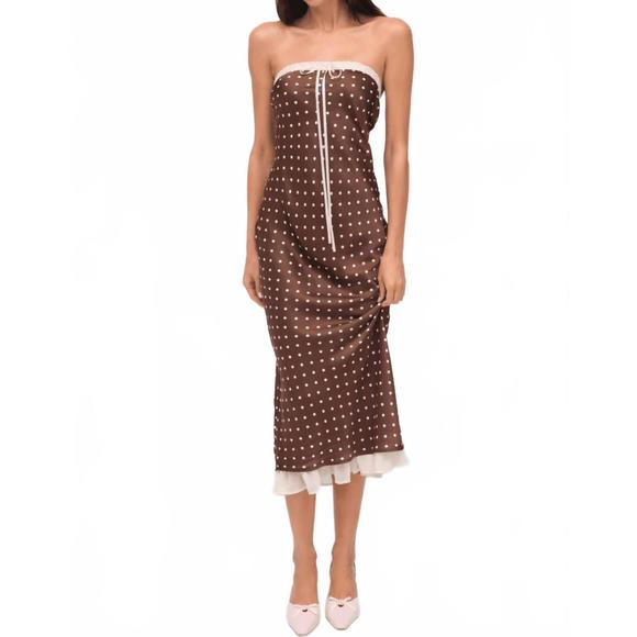 knee length dresses for ladies Pink High Neck Ruffle Tiered A-Line Midi Dress